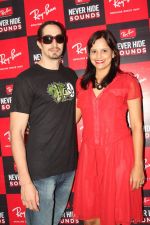 Adam Bedi & Nisha Harale at Ray-Ban Never Hide Sounds 2011 in Mumbai on 4th Dec 2011.jpg